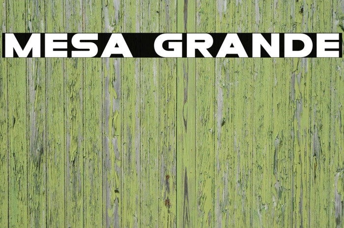 Mesa Grande Font examples