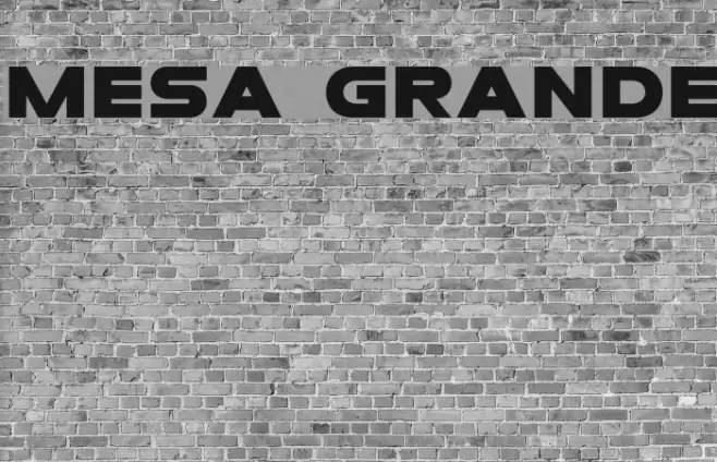 Mesa Grande Font examples
