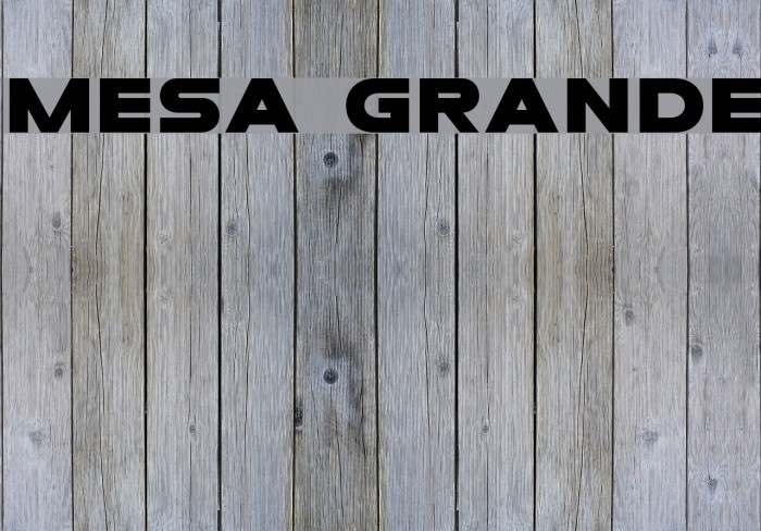 Mesa Grande Font examples