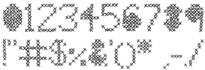Mesh Stitch Font OTHER CHARS