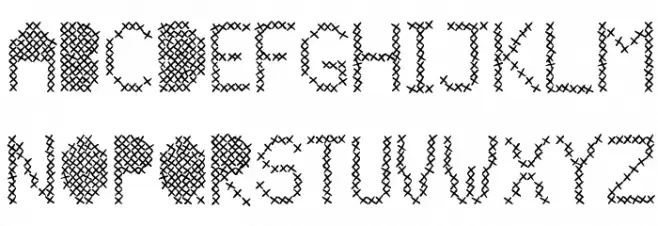 Mesh Stitch Font UPPERCASE