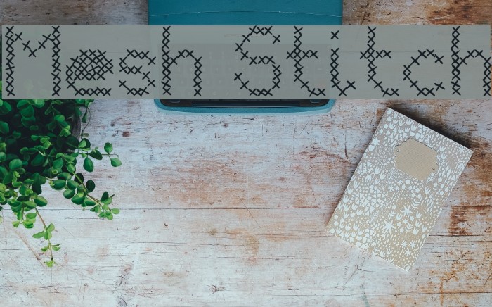 Mesh Stitch Font examples