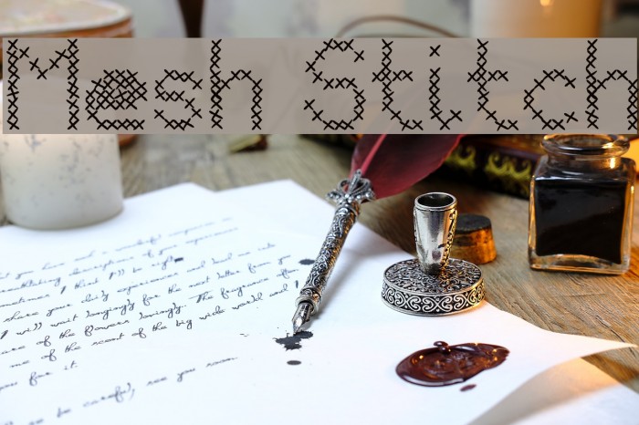 Mesh Stitch Font examples