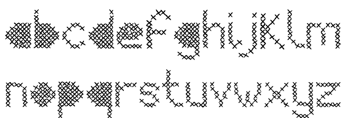 Mesh Stitch Font LOWERCASE