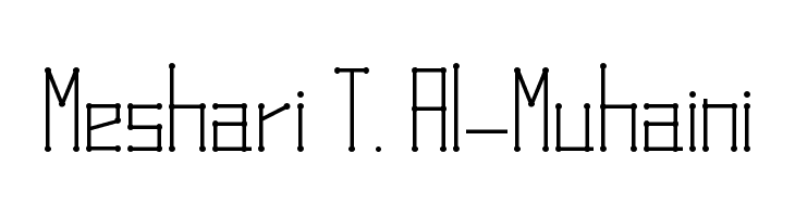 Meshari T. Al-Muhaini  Frei Schriftart Herunterladen