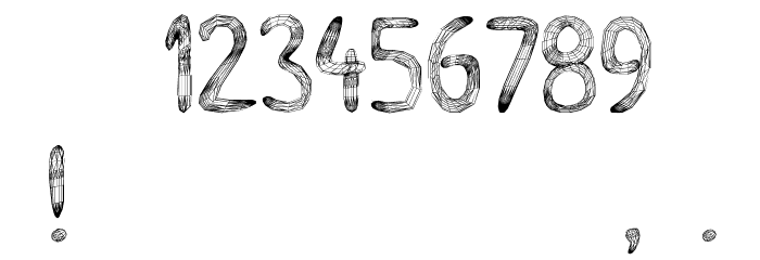 Meshes Regular Font OTHER CHARS
