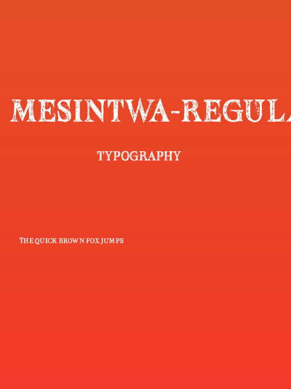 Mesintwa-Regular Poster