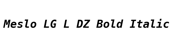 Meslo LG L DZ Bold Italic Polices
