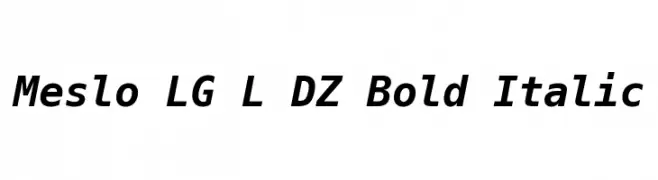Meslo LG L DZ Bold Italic 