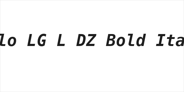 Meslo LG L DZ Bold Italic Logo