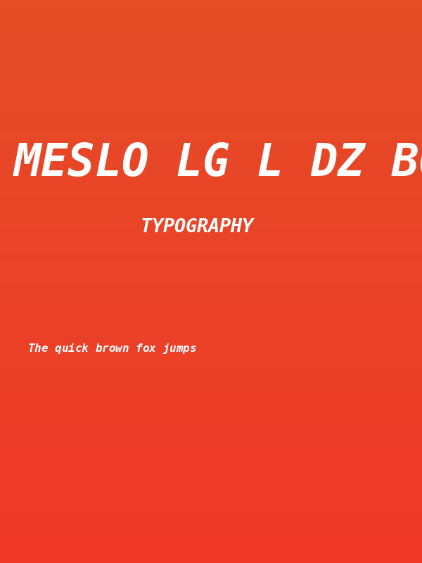 Meslo LG L DZ Bold Italic Poster