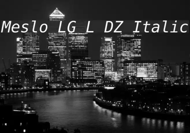 Meslo LG L DZ Italic Font examples