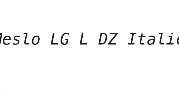 Meslo LG L DZ Italic Logo