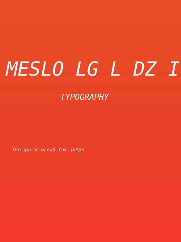 Meslo LG L DZ Italic Poster