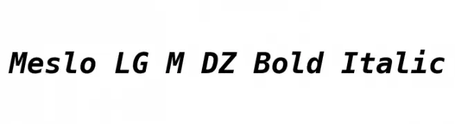 Meslo LG M DZ Bold Italic 