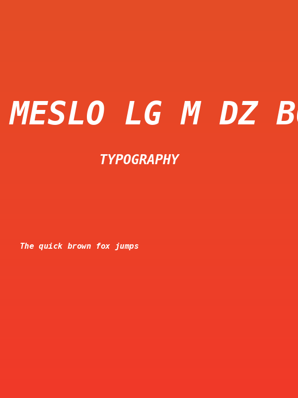 Meslo LG M DZ Bold Italic Poster