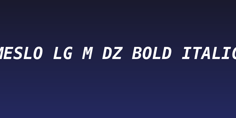 Meslo LG M DZ Bold Italic Social Header
