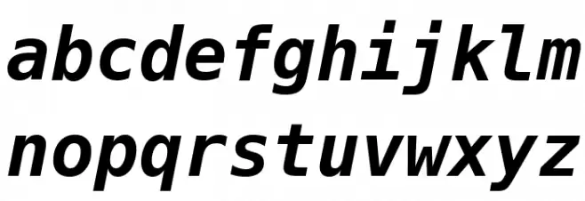 Meslo LG M DZ Bold Italic Polices MINUSCULES