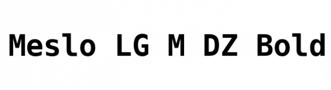Meslo LG M DZ Bold  免费字体下载
