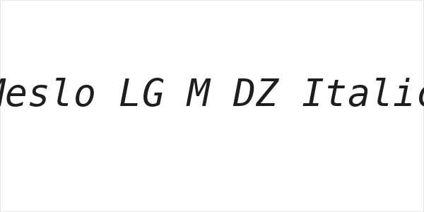 Meslo LG M DZ Italic Logo