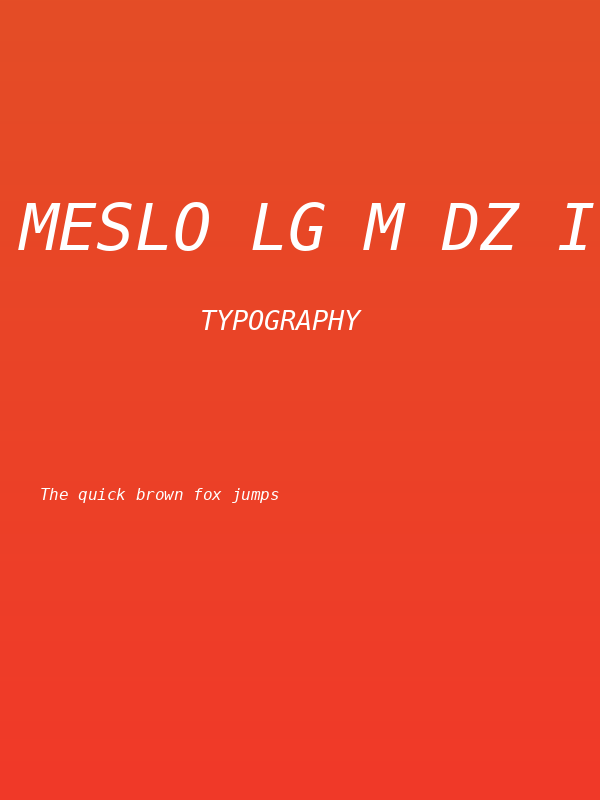 Meslo LG M DZ Italic Poster