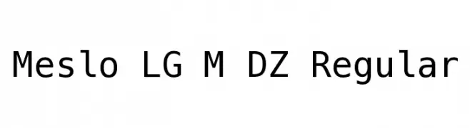 Meslo LG M DZ Regular  免费字体下载