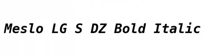 Meslo LG S DZ Bold Italic 