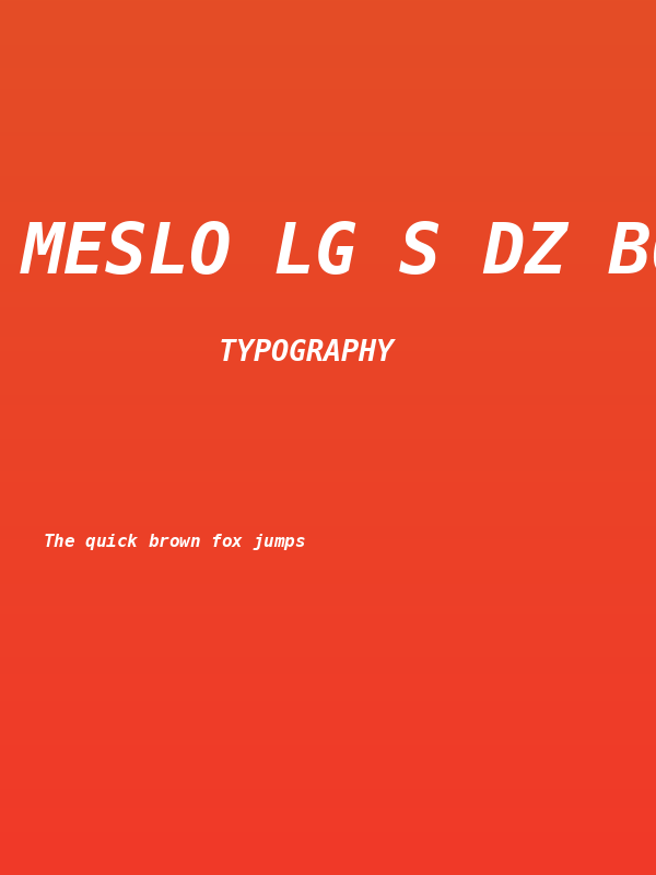 Meslo LG S DZ Bold Italic Poster