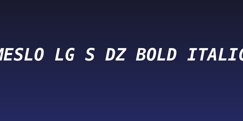 Meslo LG S DZ Bold Italic Social Header