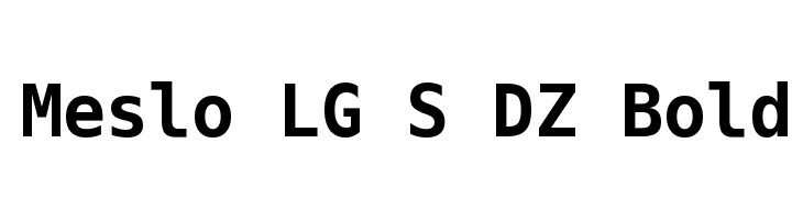 Meslo LG S DZ Bold Font