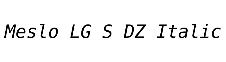 Meslo LG S DZ Italic Font