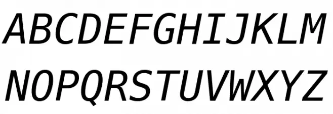 Meslo LG S DZ Italic 字体 大写