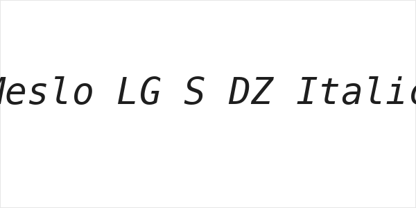 Meslo LG S DZ Italic Logo
