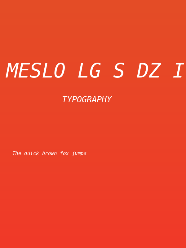 Meslo LG S DZ Italic Poster