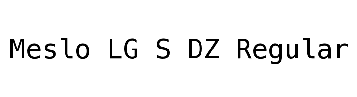 Meslo LG S DZ Regular Font