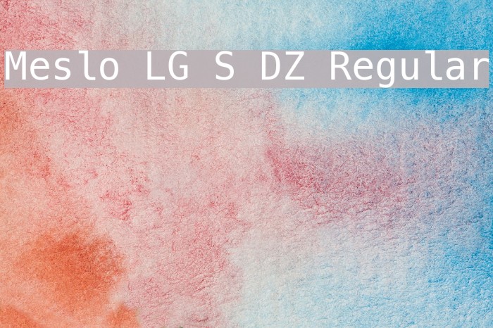 Meslo LG S DZ Regular Font examples