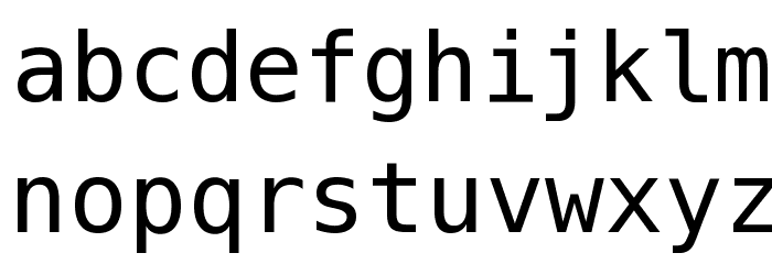 Meslo LG S DZ Regular Font LOWERCASE