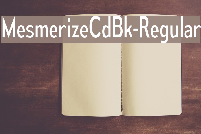 MesmerizeCdBk-Regular Font examples