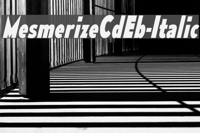 MesmerizeCdEb-Italic Font examples
