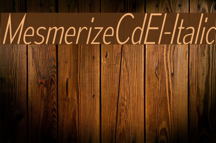 MesmerizeCdEl-Italic Font examples