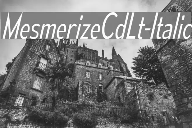 MesmerizeCdLt-Italic Font examples