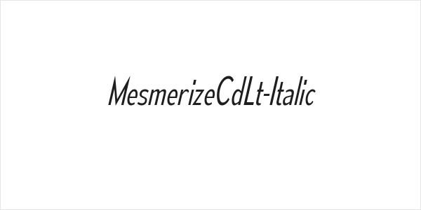 MesmerizeCdLt-Italic Logo