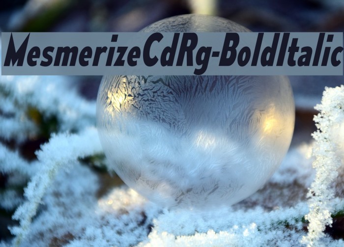 MesmerizeCdRg-BoldItalic Font examples