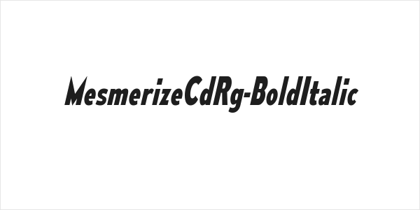 MesmerizeCdRg-BoldItalic Logo