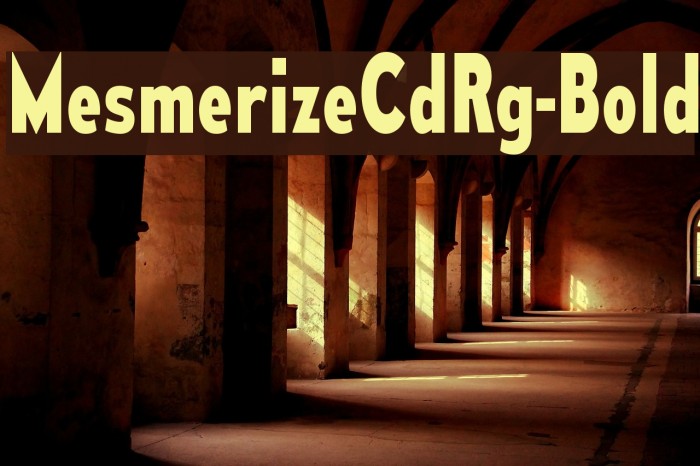 MesmerizeCdRg-Bold Font examples