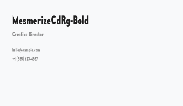 MesmerizeCdRg-Bold Business Card