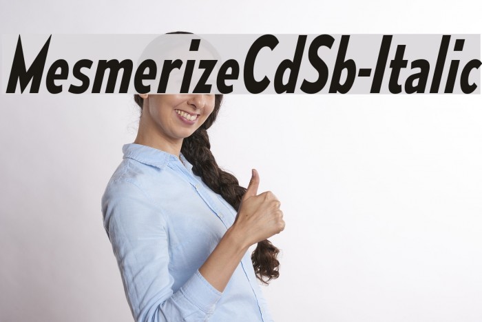 MesmerizeCdSb-Italic Font examples