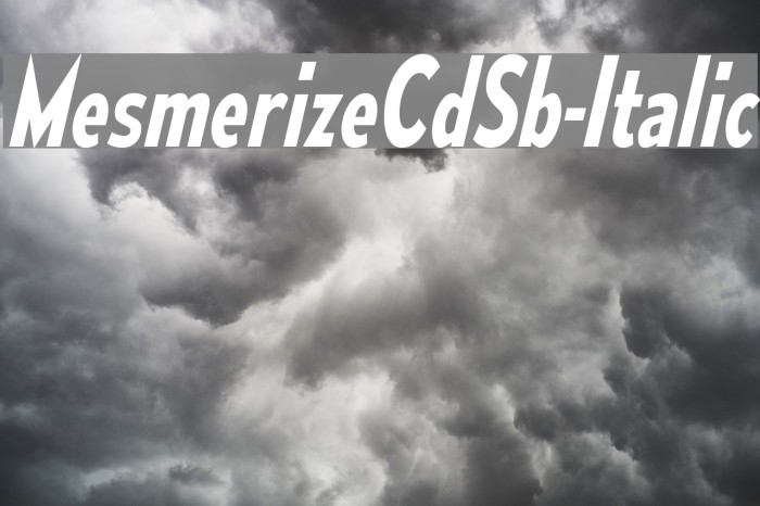 MesmerizeCdSb-Italic Font examples