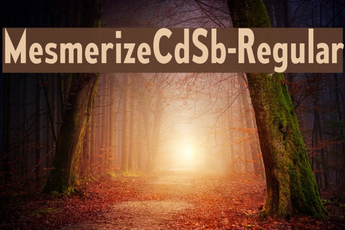 MesmerizeCdSb-Regular Font examples