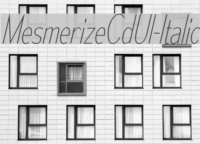 MesmerizeCdUl-Italic Font examples